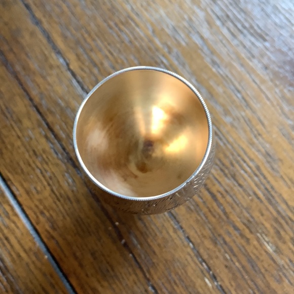 Vintage 1960’s Silverplate Etched Cordial Goblet Set in Velvet Box - Picture 3 of 9